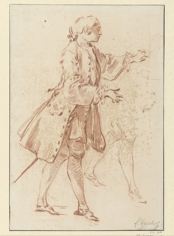 Study for Lélie unmasking Mascarille Wall Art by François Boucher - High-Resolution Digital Print