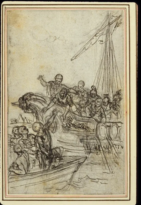 Study for Lucain's "La Pharsale", Canto VIII Wall Art by Hubert François Gravelot - High-Resolution Digital Print