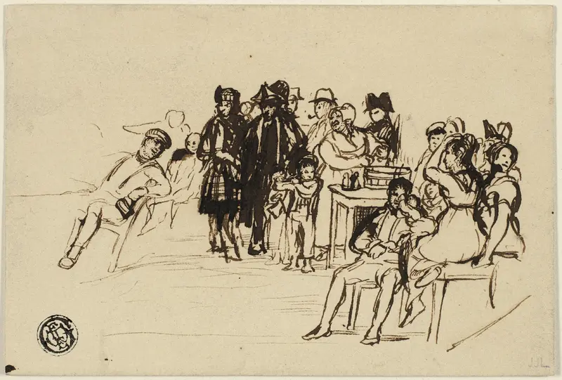 Study for Right Group Wall Art by David Wilkie - High-Resolution Digital Print