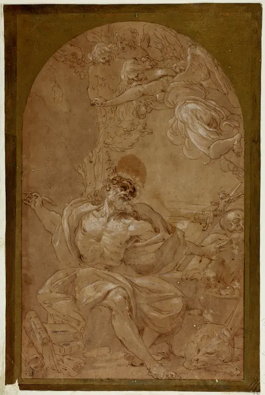 Study for Saint Jerome Wall Art by Lodovico Carracci - High-Resolution Digital Print