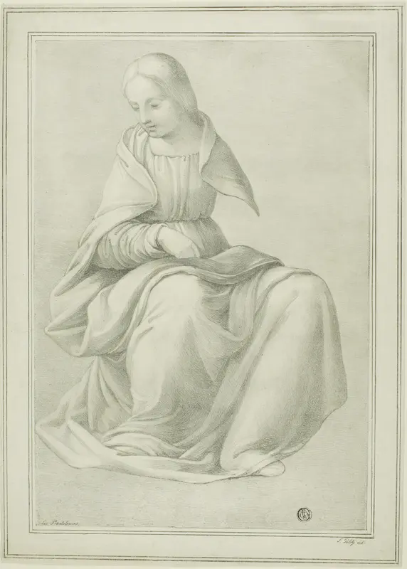 Study for Seated Figure of a Woman Wall Art by Ferdinand Piloty - High-Resolution Digital Print