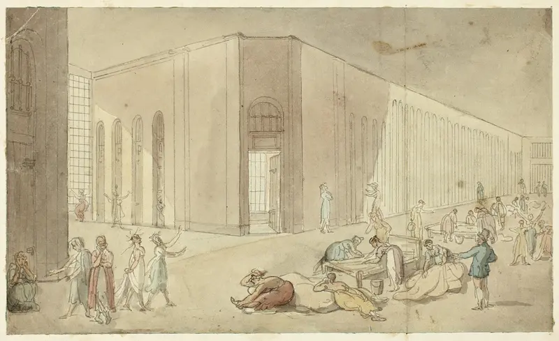 Study for St. Luke's Hospital, from Microcosm of London Wall Art by Augustus Charles Pugin - High-Resolution Digital Print