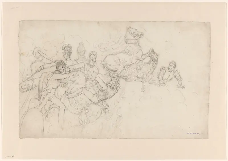 Study for The Battle of Waterloo Wall Art by Jan Willem Pieneman - High-Resolution Digital Print