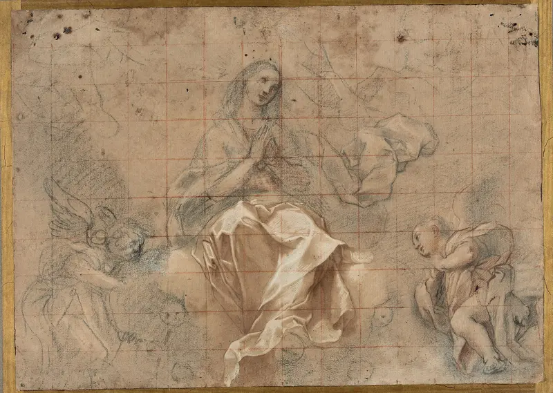 Study for the "Madonna of the Rosary" Wall Art by Federico Barocci - High-Resolution Digital Print