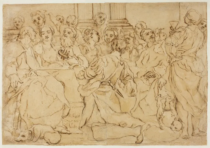 Study for the Marriage at Cana Wall Art by Giuseppe Maria Crespi - High-Resolution Digital Print
