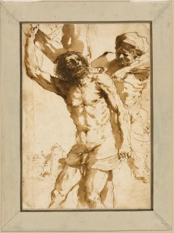 Study for "The Martyrdom of Saint Bartholomew" Wall Art by Guercino - High-Resolution Digital Print