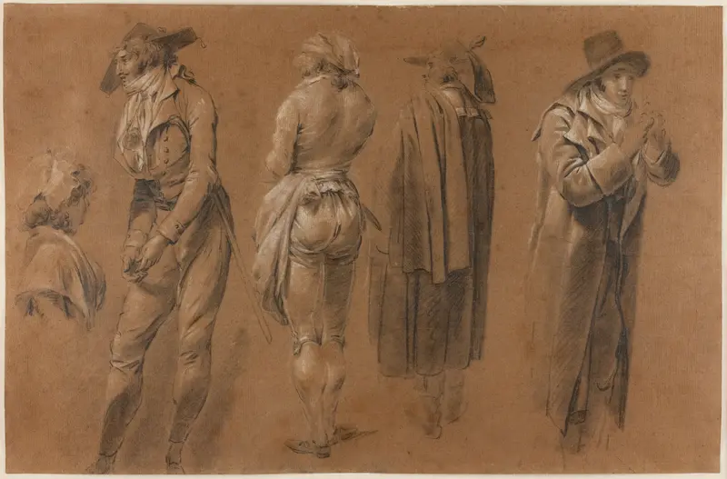 Study for The Speculators at the Palais Royal Wall Art by Louis-Léopold Boilly - High-Resolution Digital Print