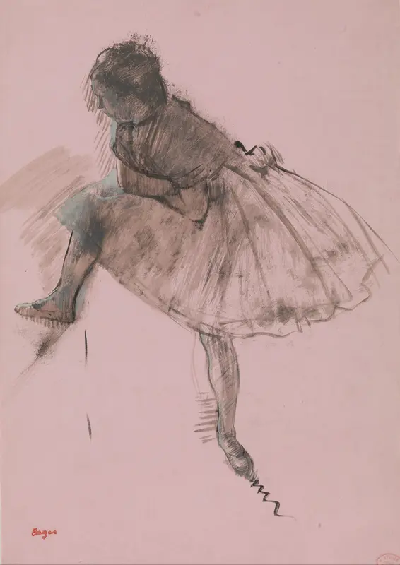 Study of a Ballet Dancer (recto); Two Studies of Dancers (verso) Wall Art by Edgar Degas - High-Resolution Digital Print