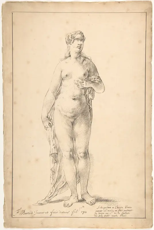 Study of a Female Figure (Venus) Wall Art by François Boitard - High-Resolution Digital Print