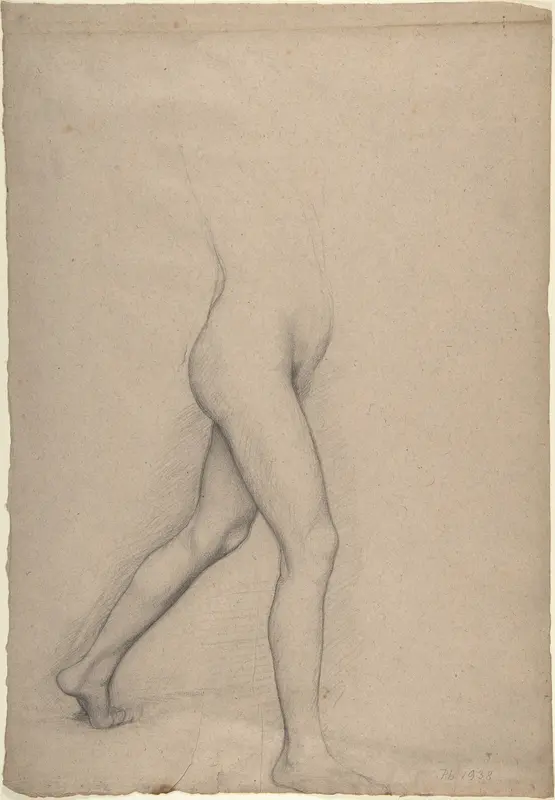 Study of a Girl's Legs for the painting "Young Spartans" Wall Art by Edgar Degas - High-Resolution Digital Print