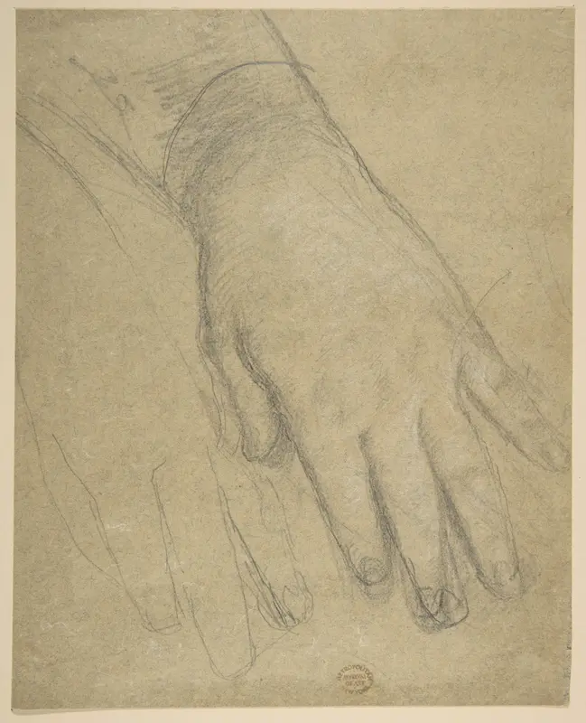 Study of a Hand Wall Art by Anonymous, French, 19th century - High-Resolution Digital Print