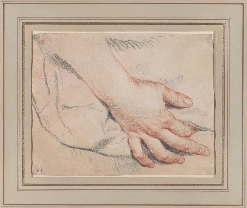 Study of a Hand Wall Art by Jean-Baptiste Greuze - High-Resolution Digital Print