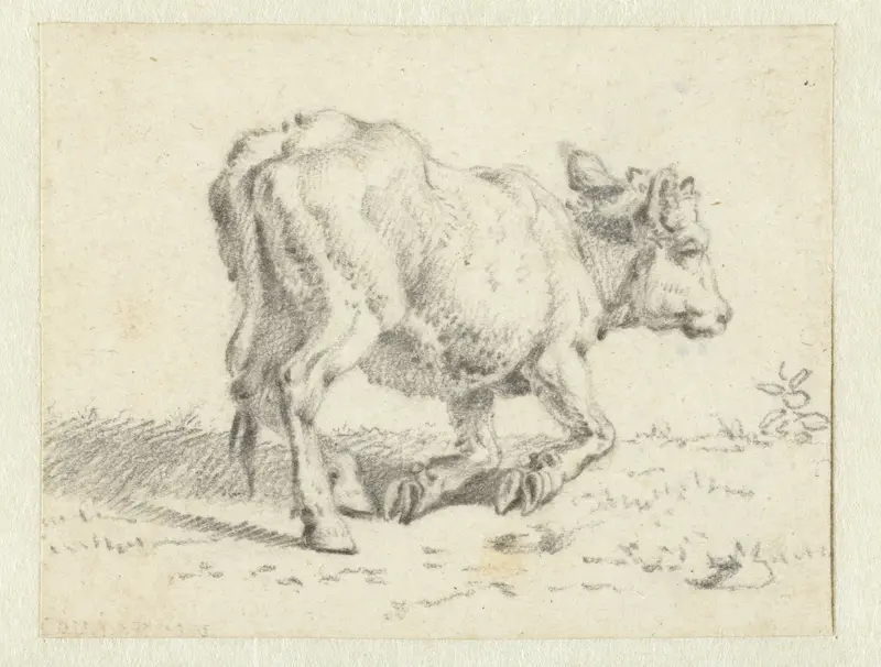 Study of a Kneeling Calf Wall Art by Unknown - High-Resolution Digital Print