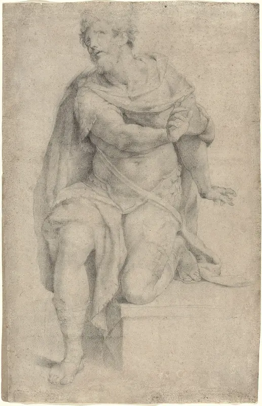 Study of a Kneeling Saint