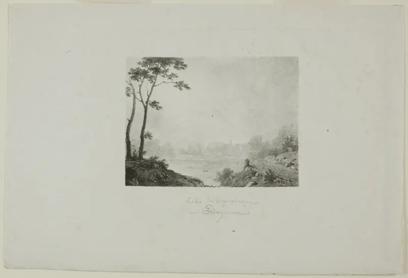Study of a Landscape Wall Art by Louis-Jacques Daguerre - High-Resolution Digital Print