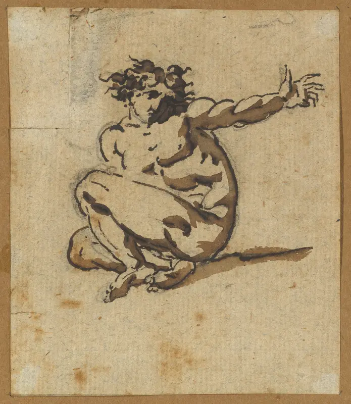 Study of a Male Nude (Althaemenes) in Despair Wall Art by Nicolai Abraham Abildgaard - High-Resolution Digital Print