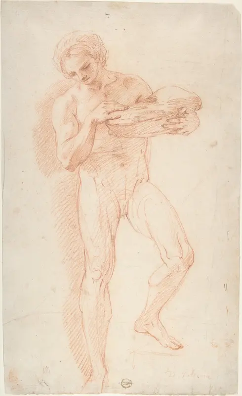 Study of a Nude Man Wall Art by Corrado Giaquinto - High-Resolution Digital Print