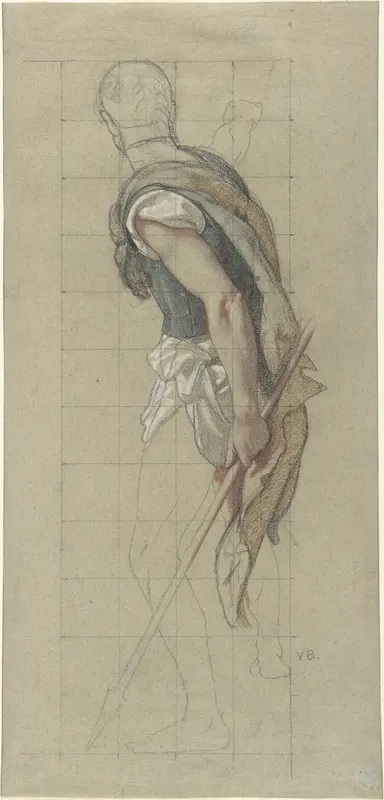 Study of a Soldier Wall Art by Victor-François-Eloi Biennourry - High-Resolution Digital Print