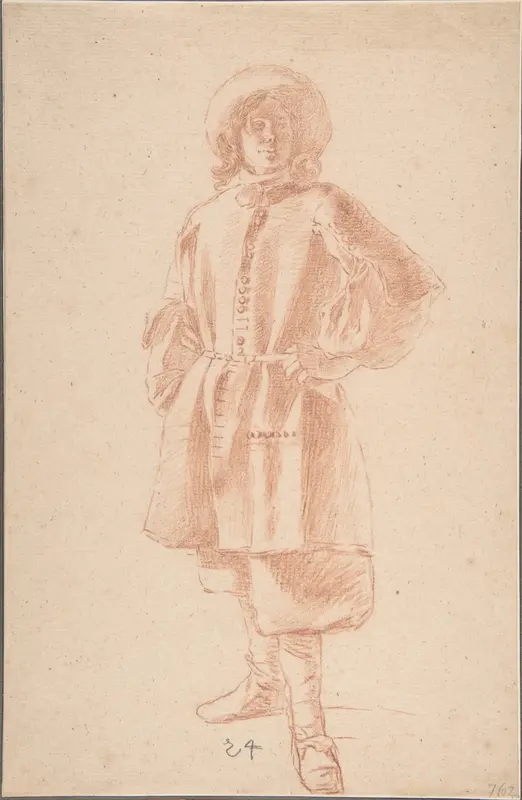 Study of a Standing Youth Wall Art by Moses ter Borch - High-Resolution Digital Print