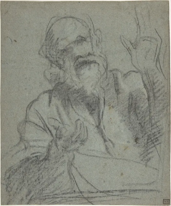 Study of an Old Man Wall Art by Giacomo Cavedone - High-Resolution Digital Print