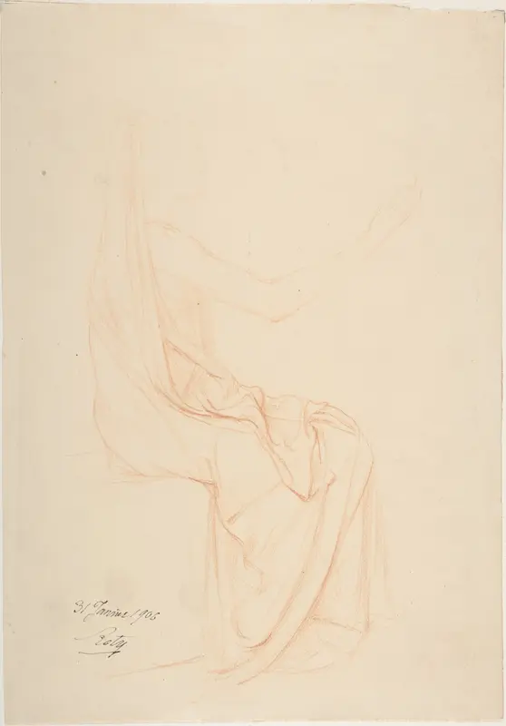 Study of Drapery Wall Art by Louis-Oscar Roty - High-Resolution Digital Print