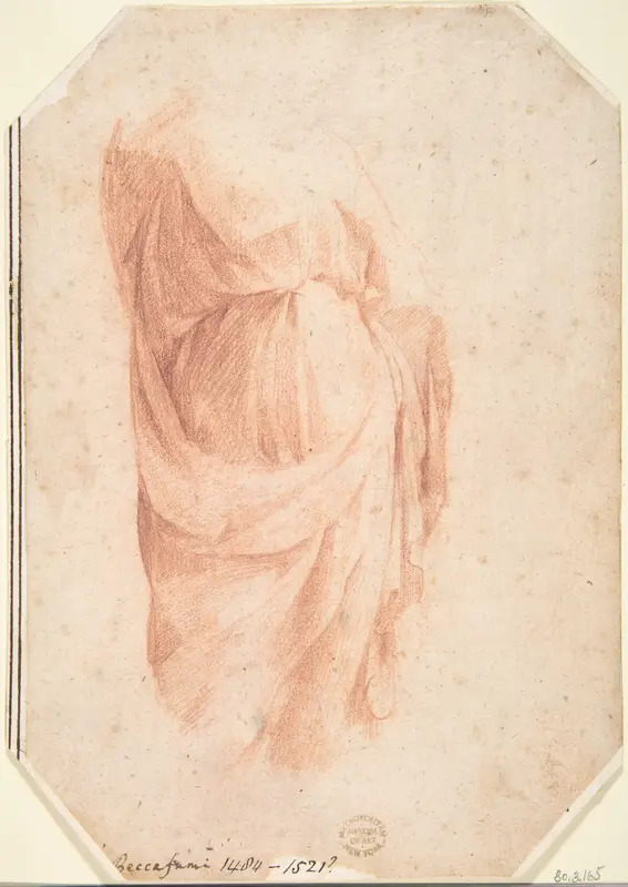 Study of Drapery (Probably After the Antique) Wall Art by Domenico Beccafumi - High-Resolution Digital Print