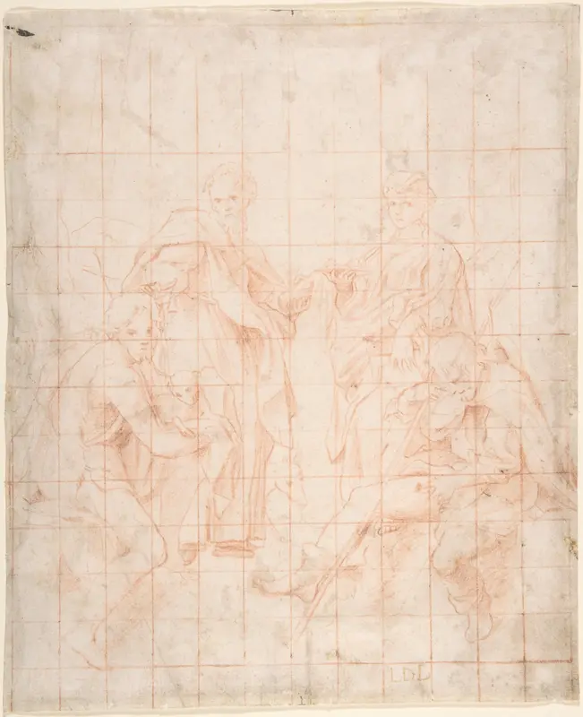 Study of Four Saints Wall Art by Correggio (Antonio Allegri) - High-Resolution Digital Print