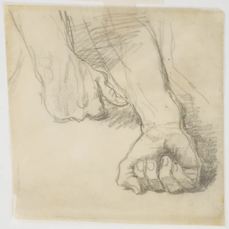 Study of Hands for "Christ Among the Doctors" Wall Art by Jean Auguste Dominique Ingres - High-Resolution Digital Print