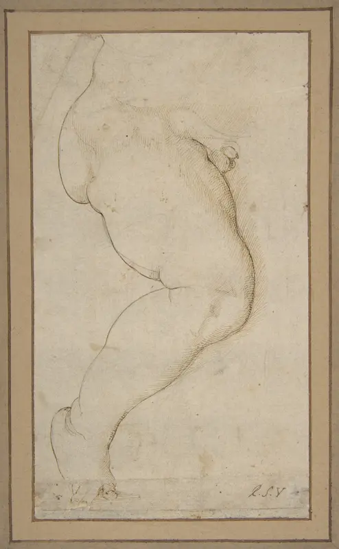 Study of the Right Leg of a Male Child Wall Art by Raphael (Raffaello Sanzio or Santi) - High-Resolution Digital Print