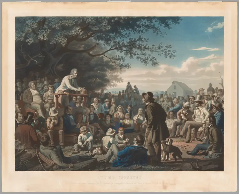 Stump Speaking Wall Art by Louis-Adolphe Gautier - High-Resolution Digital Print