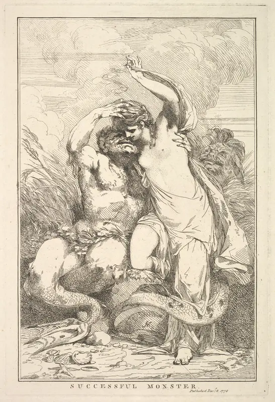 Successful Monster, from "Fifteen Etchings Dedicated to Sir Joshua Reynolds" Wall Art by John Hamilton Mortimer - High-Resolution Digital Print