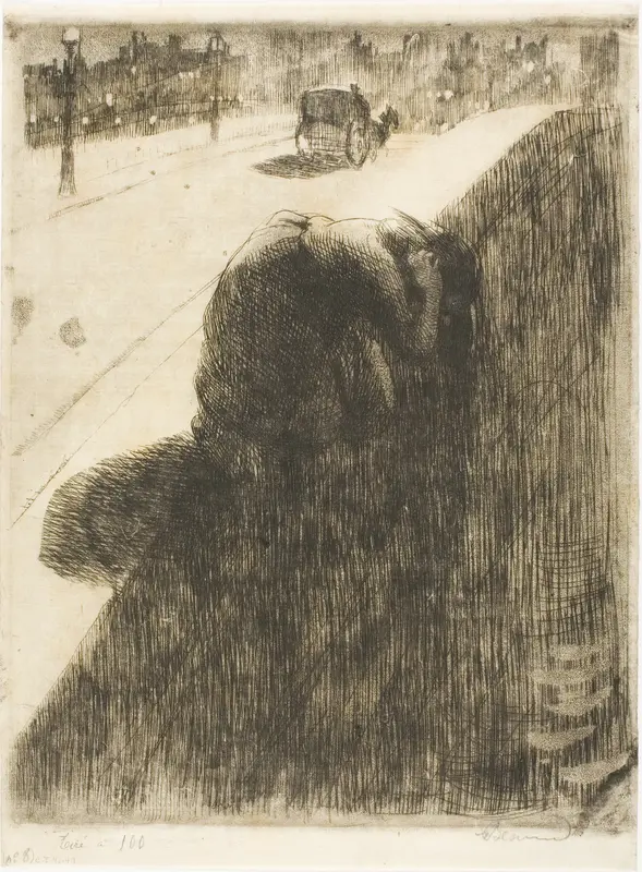 Suicide, plate eleven from Woman Wall Art by Albert Besnard - High-Resolution Digital Print