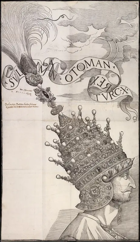 Sultan Suleyman the Magnificent Wearing the Jewel-Studded Helmet Wall Art by Anonymous, Italian, Venetian, 16th century - High-Resolution Digital Print
