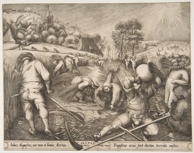 Summer (Aestas), from "The Seasons" Wall Art by Pieter van der Heyden - High-Resolution Digital Print