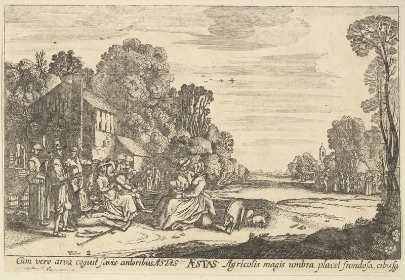 Summer (Aestas) Wall Art by Wenceslaus Hollar - High-Resolution Digital Print