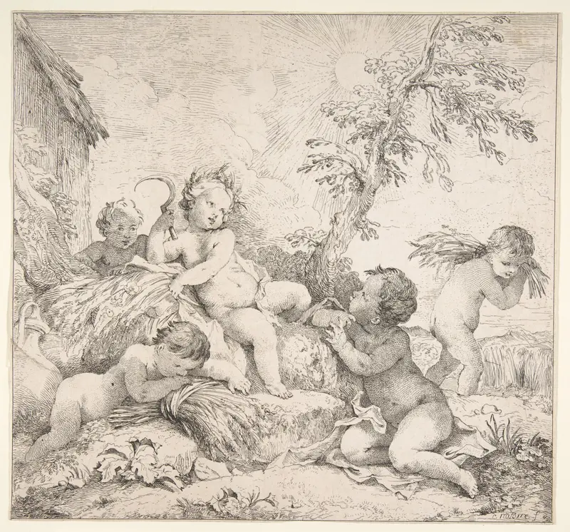 Summer (L'Été) Wall Art by Charles Joseph Natoire - High-Resolution Digital Print