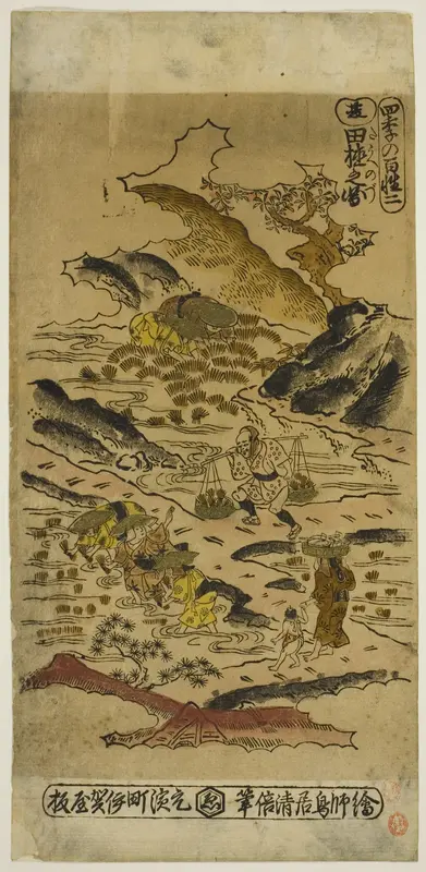 Summer: Planting Rice (Natsu: taue no zu), No. 2 from the series "The Four Seasons of Farmers (Shiki no hyakusho)"