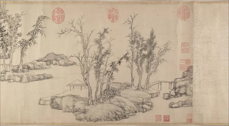 Summer retreat in the eastern grove Wall Art by Wen Zhengming - High-Resolution Digital Print