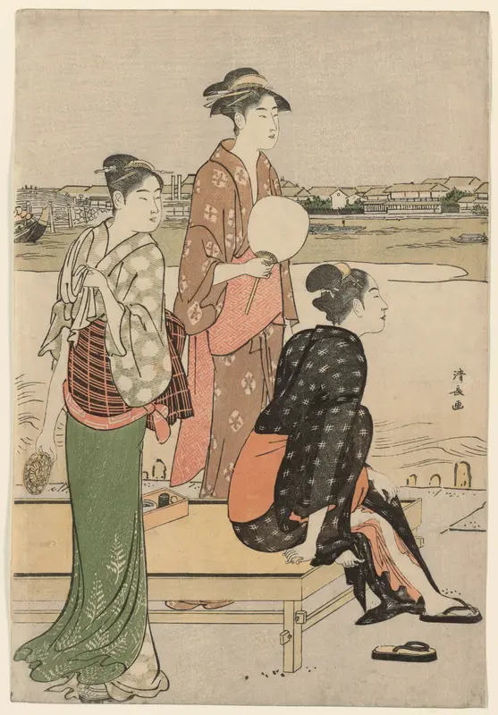 Summer Twilight on the Banks of the Sumida River
