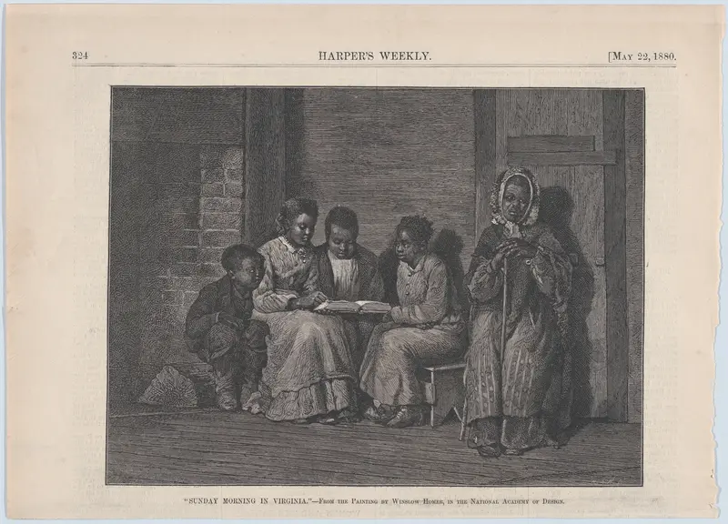 Sunday Morning in Virginia – From the Painting by Winslow Homer in the National Academy of Design (from "Harper's Weekly," Vol. XXIV) Wall Art by Winslow Homer - High-Resolution Digital Print