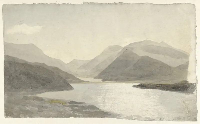 Sunlight over a Lake near Snowdon, Llanberis, North Wales Wall Art by Unknown - High-Resolution Digital Print