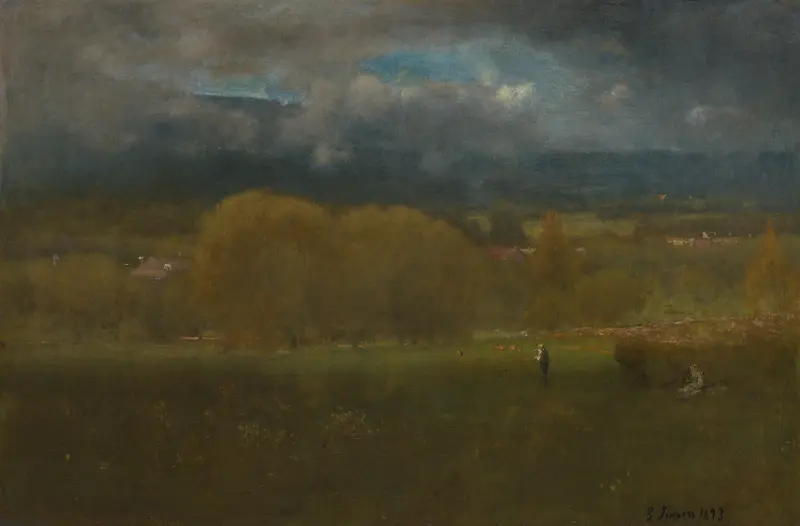 Sunlit Valley Wall Art by George Inness - High-Resolution Digital Print
