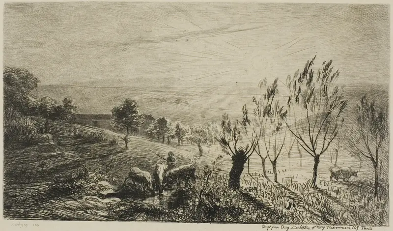 Sunrise Wall Art by Charles François Daubigny - High-Resolution Digital Print