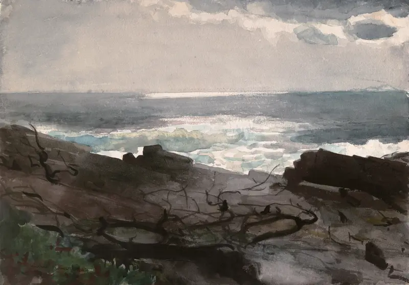 Sunshine and Shadow, Prout's Neck Wall Art by Winslow Homer - High-Resolution Digital Print