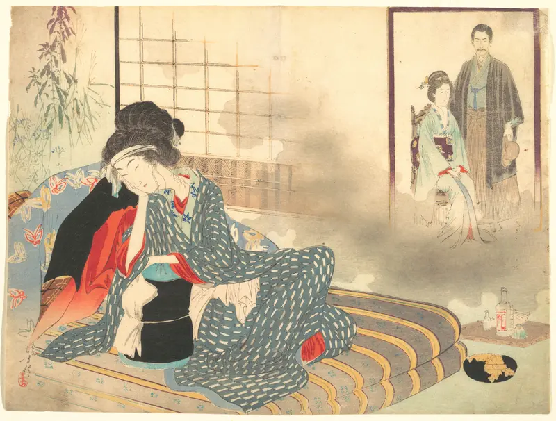 Surgical Ward' (Gekashitsu) from Bugei Kurabu  (Literary Club) Wall Art by Mizuno Toshikata - High-Resolution Digital Print
