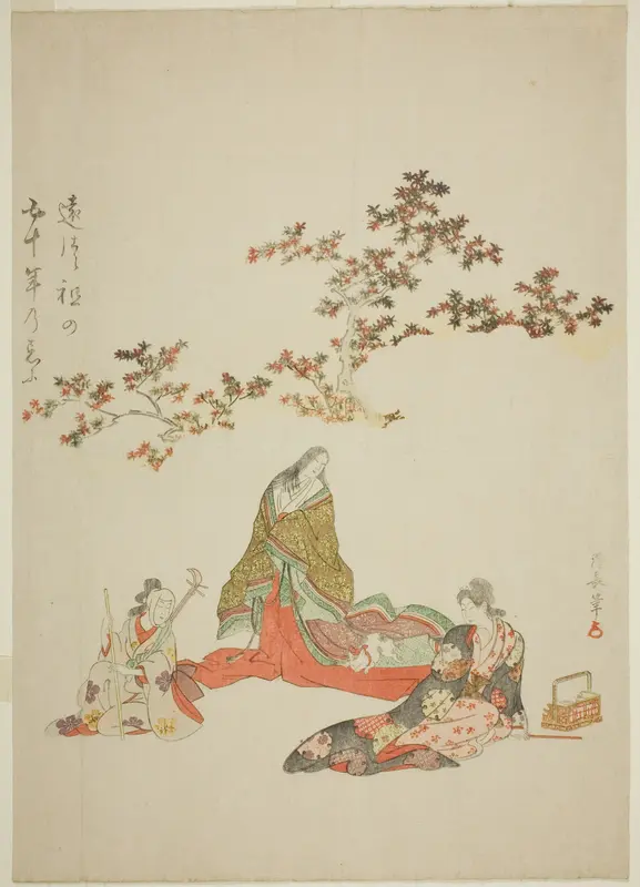 Surimono commemorating the 50th anniversary of the death of the actor Iwai Hanshiro III