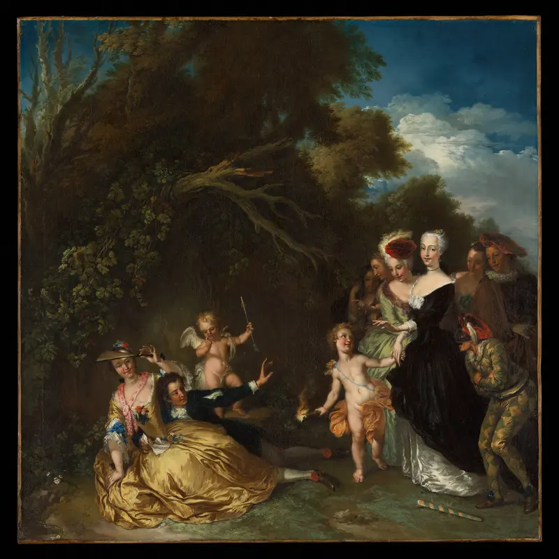 Surprised, or Infidelity Found Out Wall Art by Christian Wilhelm Ernst Dietrich - High-Resolution Digital Print