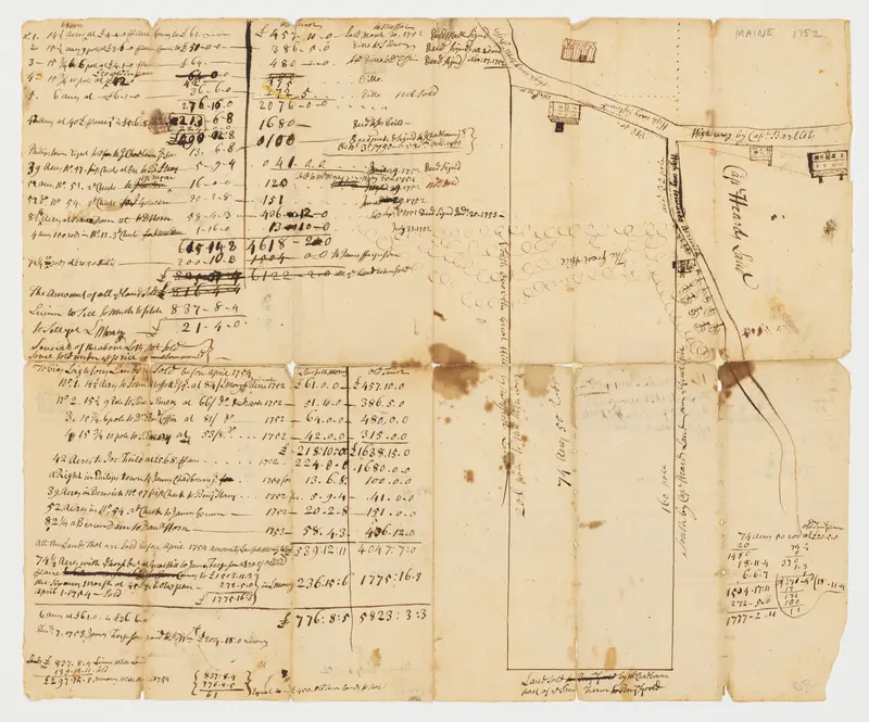 Survey of Sturgeon Creek, Maine Wall Art by Anonymous, American, 18th century - High-Resolution Digital Print