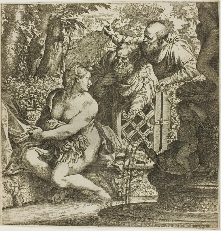 Susanna and the Elders Wall Art by Annibale Carracci - High-Resolution Digital Print