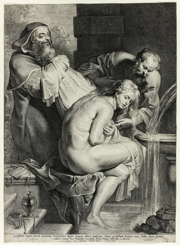 Susanna and the Elders Wall Art by Lucas Emil Vorsterman - High-Resolution Digital Print